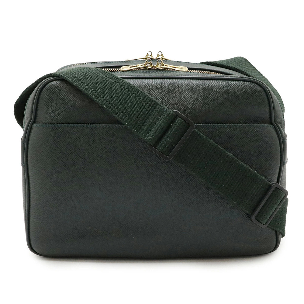 LOUIS VUITTON Taiga Reporter Crossbody Bag Leather Epicea Dark Green